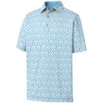 FootJoy Athletic Fit Beach Print Lisle Self Collar Polo - Image 5