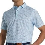 FootJoy Athletic Fit Beach Print Lisle Self Collar Polo - Image 6