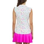IBKUL Women's Sleeveless Polo - Evelyn Print - Image 4