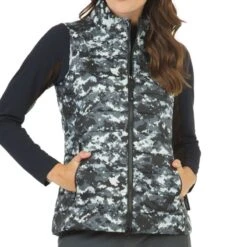IBKUL Women's Quilted Vest - Camo Print