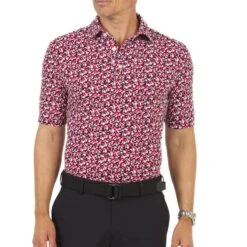 IBKUL Modern Fit Polo - Kaleidoscope Print