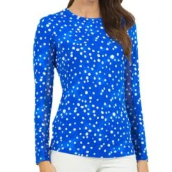 IBKUL Women's Long Sleeve Crew Neck Top - Evelyn Print