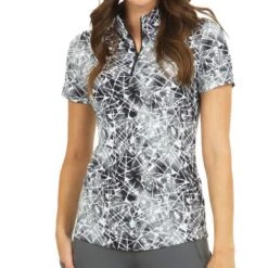 IBKUL Women's Mock Neck Top - Evie Print