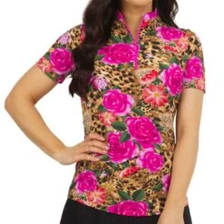 IBKUL Women's Mock Neck Top - Jovanna Print