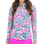 IBKUL Women's Long Sleeve Mock Neck Top - Bonnie Print - Image 3