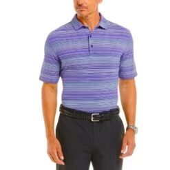 IBKUL Ombre Stripe Print Polo