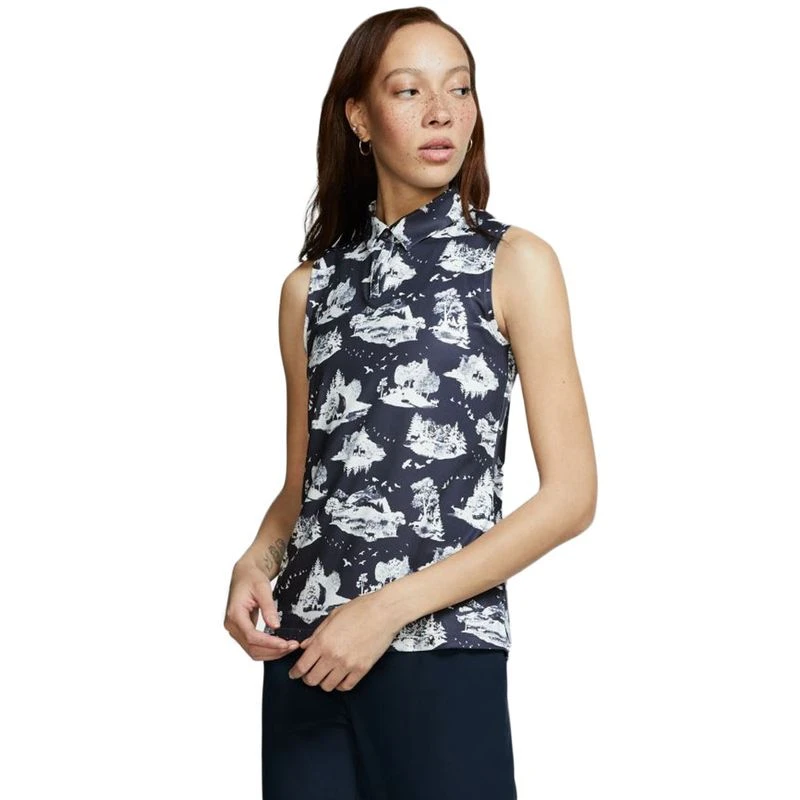 Nike Women's Dri-Fit Sleeveless Printed Polo